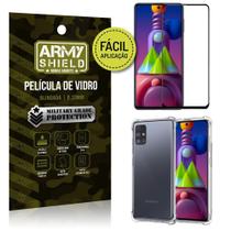 Kit Película 3D Fácil Aplicação Galaxy M51 Película 3D + Capa Anti Impacto - Armyshield