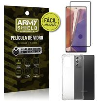 Kit Película 3D Fácil Aplicação Galaxy Note 20 Película 3D + Capa Anti Impacto - Armyshield