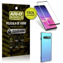 Kit Película 3D Fácil Aplicação Samsung Galaxy S10 Película 3D + Capa Anti Impacto - Armyshield
