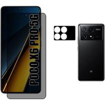 Kit Película 3D Privacidade + Película de Câmera para Xiaomi Poco X6 PRO 5G