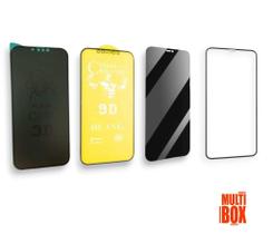 Kit Película 3D Vidro + 3D Privacidade + Película Cerâmica Fosca + Privacidade Fosca para Iphone 12 PRO