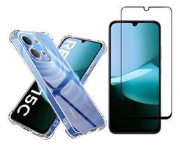 Kit Película 3D Vidro + Capa Anti Impactos para Xiaomi Redmi 15C