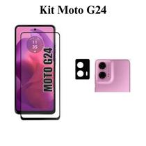 Kit Película 3D Vidro + Película de Câmera Traseira para Motorola Moto G24