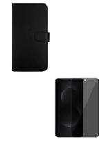 Kit Película 3D Vidro Privacidade + Capa Carteira P/ Samsung Galaxy S25 EDGE