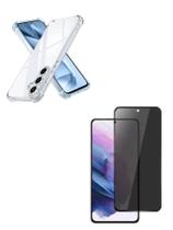 Kit Película 3D Vidro Privacidade + Capinha TPU Para Samsung Galaxy S25 FE 5G