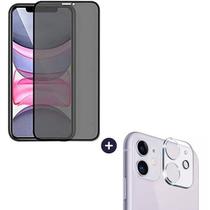 Kit Película 3D Vidro Privacidade + Película Câmera Traseira Compatível Iphone 13 Pro Max