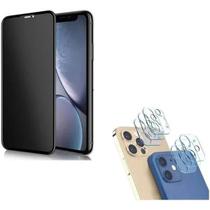 Kit Película 3D Vidro Privacidade + Película Câmera Traseira para Iphone 11 Pro