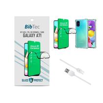 Kit Película 9D Cerâmica + Capa Transparente + Cabo USB Tipo C Samsung Galaxy A71 Kit Película 9D Cerâmica + Capa Transparente + Cabo USB Tipo C Samsung Galaxy A71