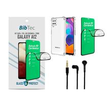 Kit Película 9D Cerâmica + Capa Transparente + Fone de Ouvido Samsung Galaxy A12