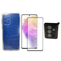Kit Película 9D Ceramica + Capa Transparente + Pelicula de camera Galaxy A53 5G - MOKINGO