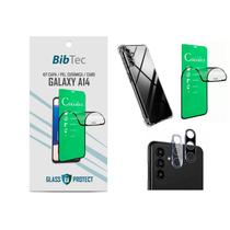 Kit Película 9D Cerâmica + Capa Transparente + Película de Câmera Samsung Galaxy A14