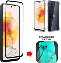 Kit Película 9D Cerâmica Capinha Case Para Motorola Moto G73