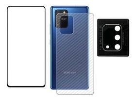 Kit Película Câmera + Pl Carbono + Vidro 9d Galaxy S10 Lite - Samsung