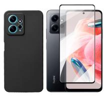Kit Película + Capa Silicone Veludo Para Redmi Note 12 4G