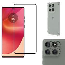 Kit Película Cerâmica Curvada Para Motorola Edge 60 Pro Lente da Câmera Capa Capinha