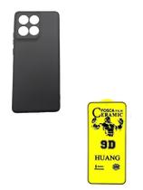 Kit Película Cerâmica Fosca 9D Moto Edge 60 + Case Silicone Aveludada Cinza
