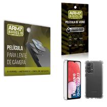 Kit Película de Camêra Samsung A13 4G + Película de Vidro 3D e Capinha Anti Shock - Armyshield