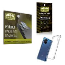 Kit Película de Camêra Samsung S10 Lite + Película de Vidro 3D e Capinha Anti Shock - Armyshield