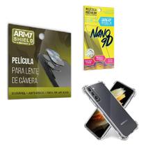 Kit Película De Câmera Samsung S21 Com Capinha Anti Shock