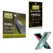 Kit Película de Camêra Samsung S23 Ultra + Película de Vidro 3D e Capinha Anti Shock - Armyshield