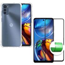 Kit Película de Cerâmica 9D + Capa Anti Choque Transparente Moto E32