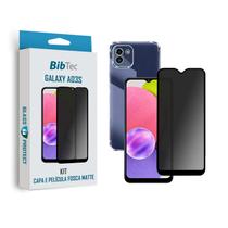 Kit Película de Cerâmica 9D Fosca + Capa Transparente Samsung Galaxy A03S Kit Película de Cerâmica 9D Fosca + Capa Transparente Samsung Galaxy A03S