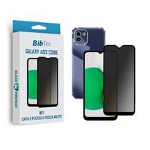 Kit Película de Cerâmica 9D Matte Fosca + Capa Transparente Samsung Galaxy A03 CORE