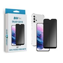 Kit Película de Cerâmica 9D Matte Fosca + Capa Transparente Samsung Galaxy S21 FE