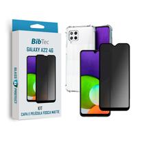 Kit Película de Cerâmica Fosca + Capa Transparente Samsung Galaxy A22 4G