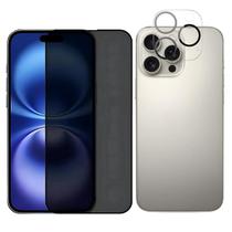 Kit Película De Privacidade + Câmera Para iPhone 16 Pro Max Kit Película De Privacidade + Câmera Para iPhone 16 Pro Max