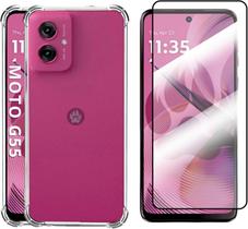 KIT Película de Vidro 3D + Capa Anti-Impacto para Moto G55 KIT Película de Vidro 3D + Capa Anti-Impacto para Moto G55