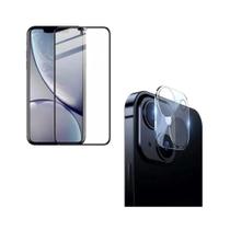 Kit Película de Vidro 3D Tela Toda + Película de Vidro Lente Câmera compatível com todos Iphones