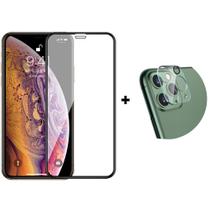 Kit Película De Vidro 5D 9H Full Cover + Película 3D Para Câmera iPhone 11 Pro Ultra Resistente