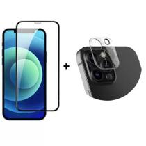 Kit Película De Vidro 5D 9H Full Cover + Película 3D Para Câmera iPhone 12 Pro Max Ultra Resistente