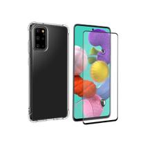 Kit Película de Vidro Temperado 3D Samsung Galaxy A51 + Capa Transparente Anti Shock