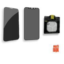 Kit Película Fosca Privacidade + Película 3D Vidro Privacidade + Película Câmera P/ IPHONE 12 PRO MAX