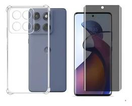 Kit Película Fosca Privacidade Tela Frontal para Moto Edge 60 / 60 Fusion + Capinha Anti Choque TPU Kit Película Fosca Privacidade Tela Frontal para Moto Edge 60 / 60 Fusion + Capinha Anti Choque TPU