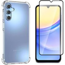 Kit Película Frontal 3D de Vidro + Capinha Silicone TPU para Samsung Galaxy A16 5G Transparente Kit Película Frontal 3D de Vidro + Capinha Silicone TPU para Samsung Galaxy A16 5G Transparente