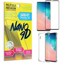 Kit Película Premium Nano 9D para Galaxy S10 + Capa Anti Impacto - Armyshield