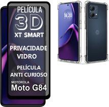 Kit Película Privacidade + Capinha Para Moto G84