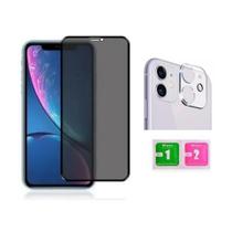 Kit Película Privacidade de Vidro 3D + Película Lente da Câmera para Iphone 11 de 6.1 Polegadas