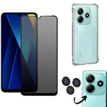 Kit Película Privacidade Para Redmi Note 14 4G Lente da Câmera Capa Capina