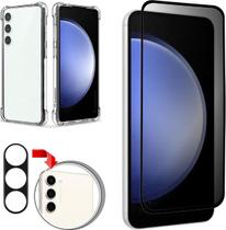 Kit Película Privacidade + Película da Câmera + Capinha compatível Samsung S23 Fe - XT Smart
