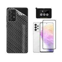 Kit Película Skin + Película 3d + Câmera Para Galaxy A73 5g