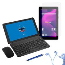 Kit película + teclado e mouse + caneta touch + fone de ouvido para Tablet Vision tab 7 Polegadas Stitch