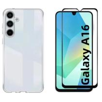 Kit Pelicula Vidro 3D Samsung A16 e Capa Capinha Anti Shock A16