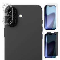 Kit Películas De Câmera Proteção Vidro 3D Para iPhone 17 / Air / Pro / Max