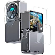 Kit Películas Vidro Lente e Tela Câmera DJI Action 2 Power Combo