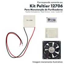 Kit Peltier 12706 Cooler 12V Pasta Térmica 5g e Junta Adesiva Para de Purificador de Água - 12706