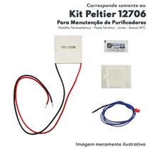 Kit Peltier 12706 Sensor NTC Pasta Térmica 5g e Junta Adesiva Para de Purificador de Água - A12444401 - Mks Shop